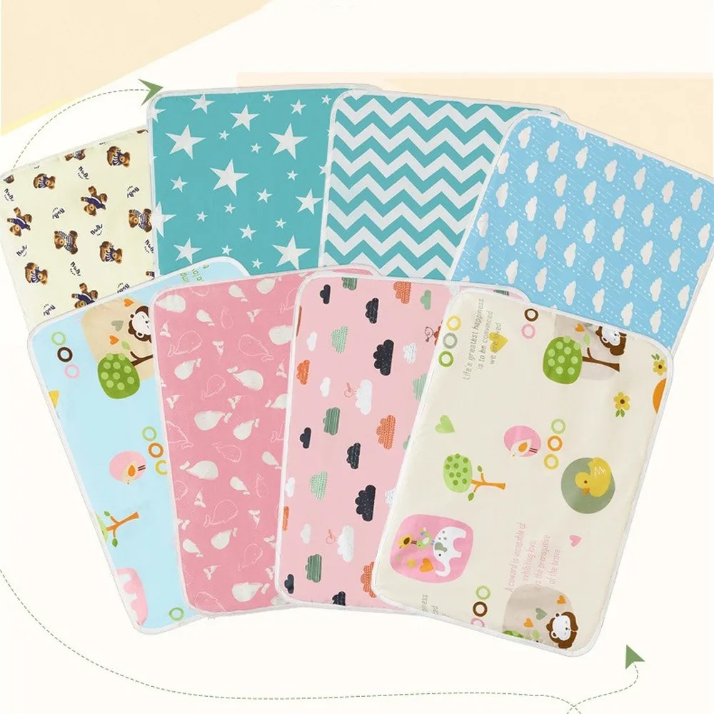 50*70cm Baby Diaper Changing Mat Portable Foldable Washable Waterproof Mattress Travel Pad Floor Mats Cushion Reusable Pad Cover