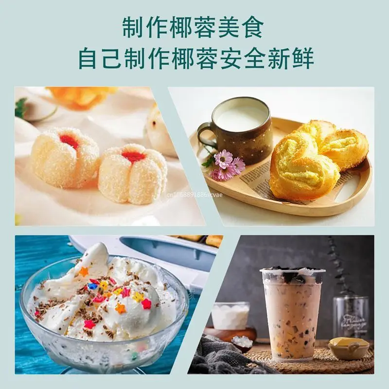 

Handcrafted Coconut Flesh Grater and Extractor Combo - Ultimate Tool for Preparing Coconut Fillings, Toppings, and Garnishes