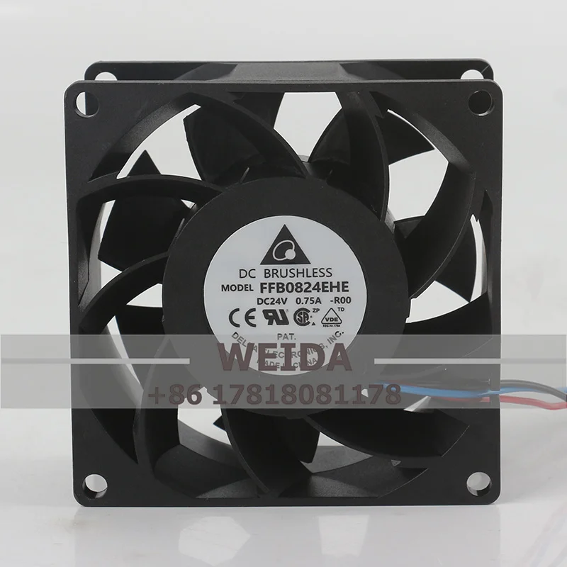 

Delta 12V 48V DC 24V 0.75A AC EC 8038 80X80X38MM 8CM High air Volume Alarm Frequency Converter 3-wire FFB0824EHE-R00 Cooling Fan
