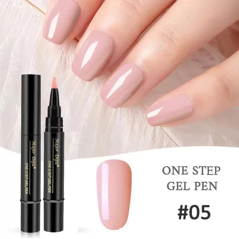 Stylo 3 en 1 pour vernis à ongles gel, stylo de peinture, pas facile à décolorer, pointe fine, fournitures de salon