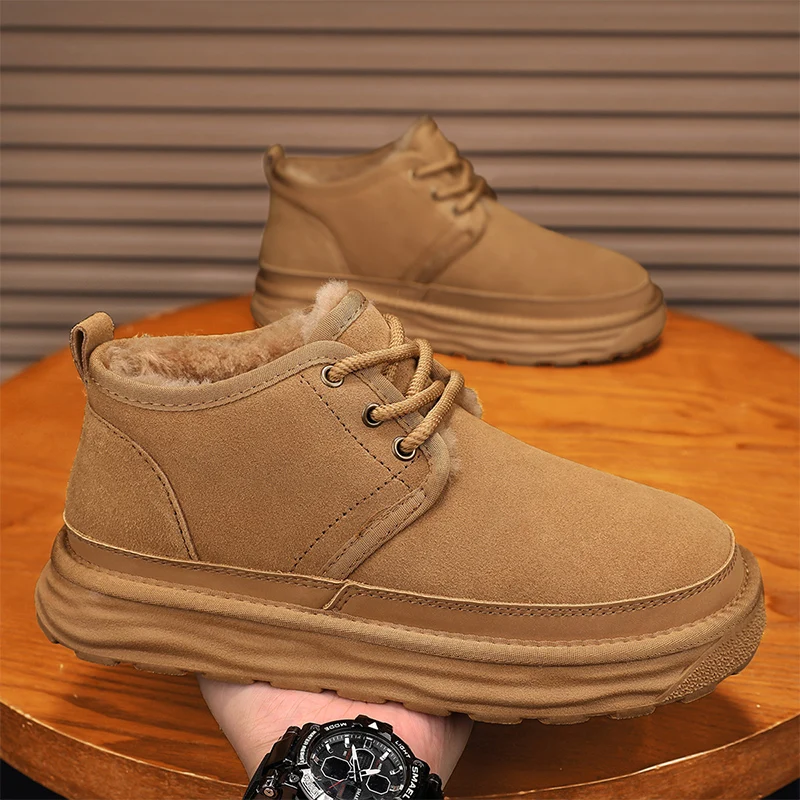 

Кожаные зимние ботинки, термоноски, мужская обувь, уличная одежда, термосапоги, влагоотводящая подкладка, средняя подошва, мужская повседневная зимняя обувь