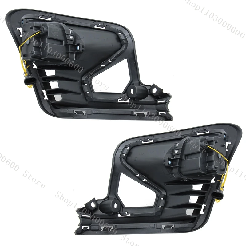 1 Pair For Kia Rio 2022 2023 LED Front Bumper Fog Light DRL Daytime Driving Running Lamp White Yellow Color Foglamp