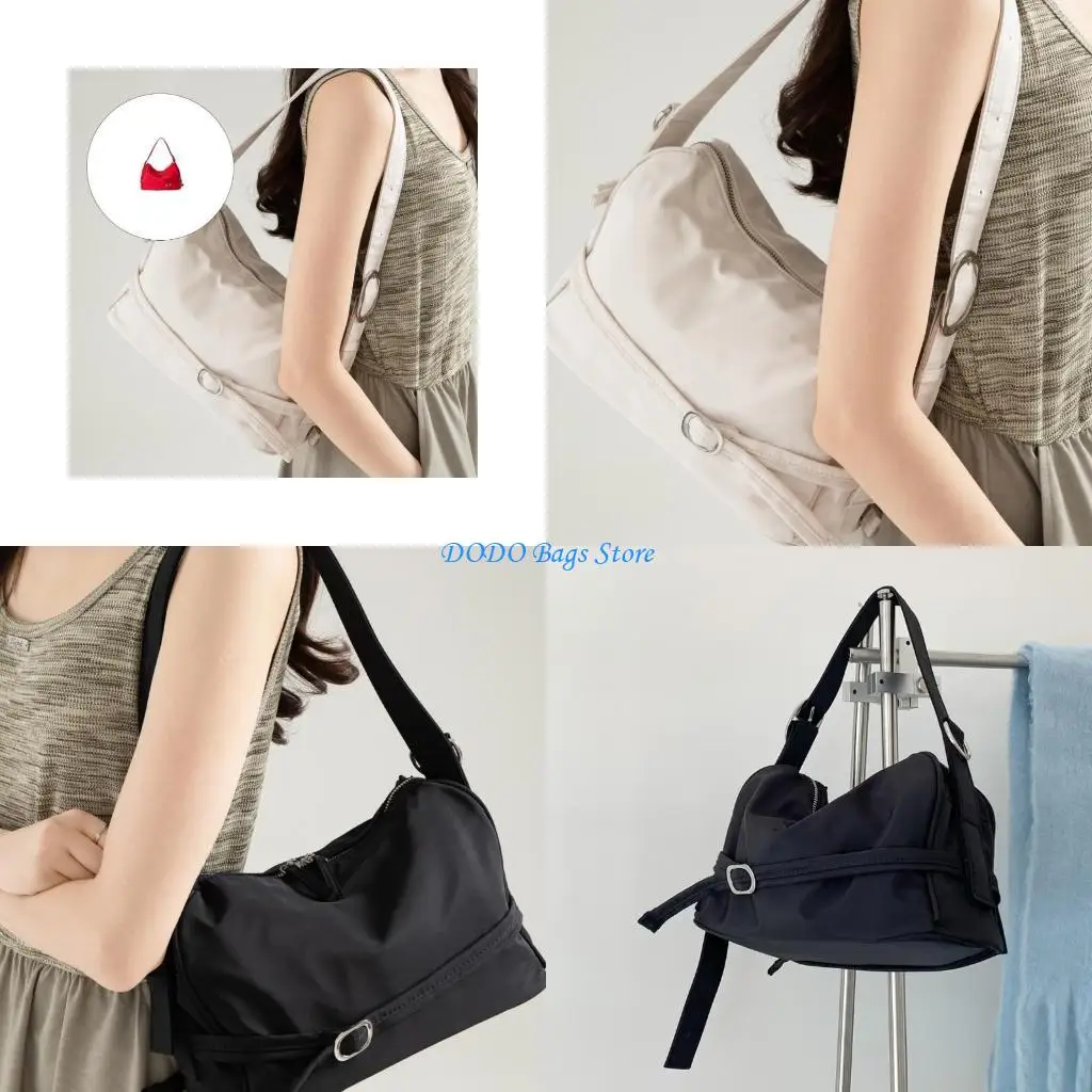 

Fashionable Top Handle Bag Lightweight Nylon Shoulder Purse Casual Underarm Bag Perfect For Daily Use