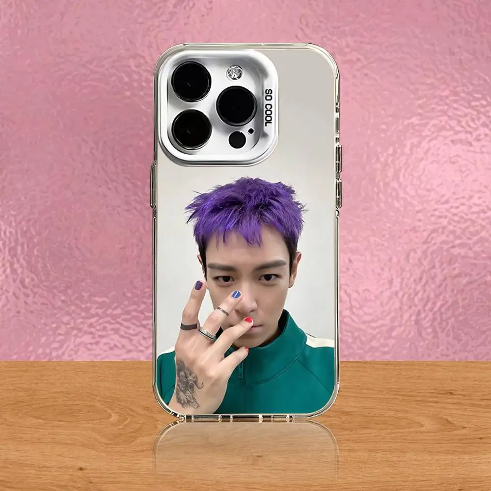 حافظة هاتف C-Choi S-Seung Hyun T-TOP لهاتف iPhone 16,15,14,13,12,11,Pro,XS,Max,Plus,Mini,SE غطاء مقاوم للصدمات من الحلوى البيضاء غير اللامعة