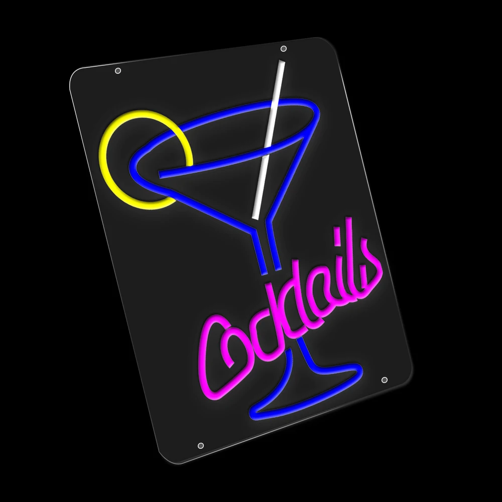 LED Cocktail Party Neon Sign Beer Time Party Celebration Personalized Decorative Atmosphere Illuminating Sign