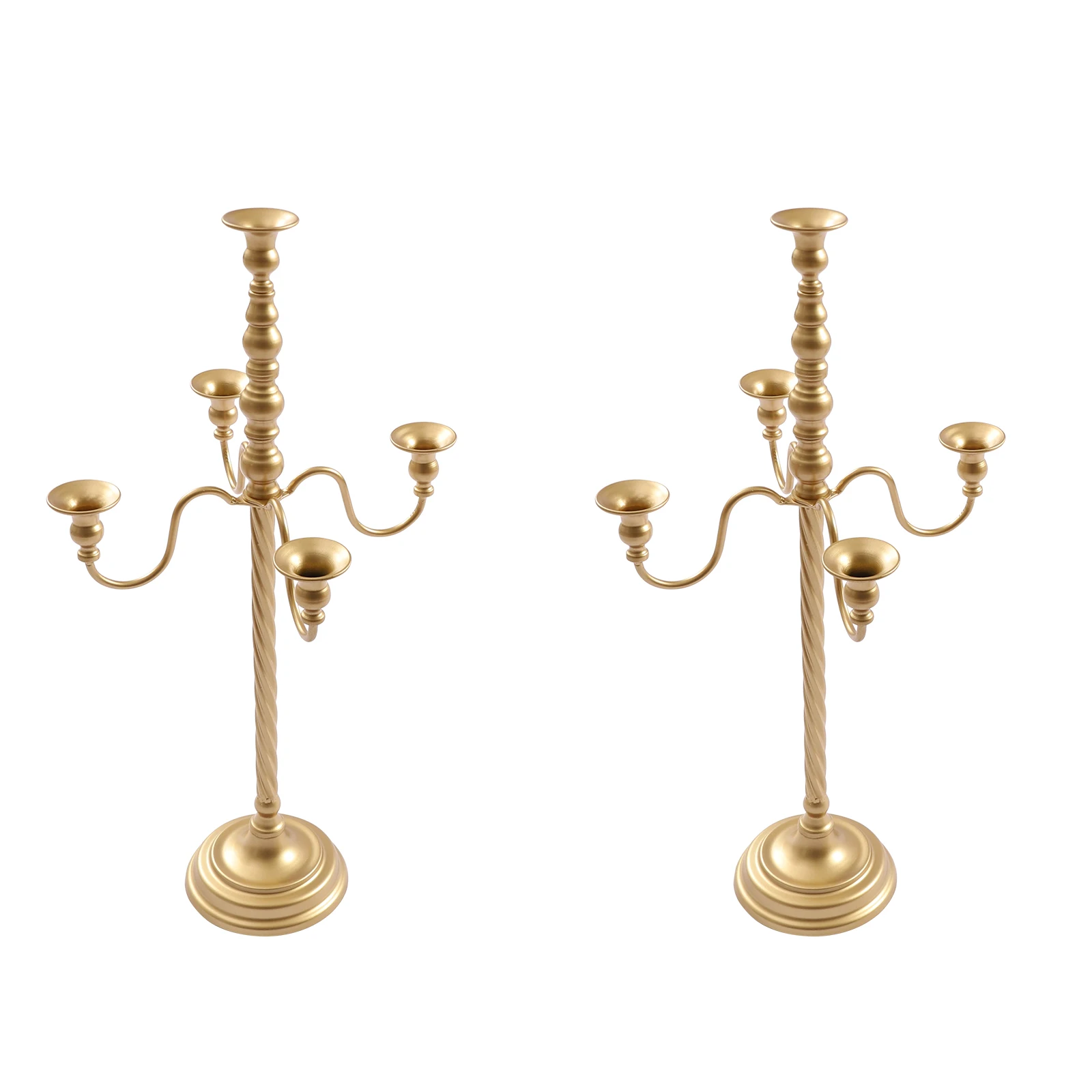 

28In Floor Candelabra Tall Candlestick for Candle and Floral Metal Candle Holders Table Centerpiece for Wedding Party Event Room