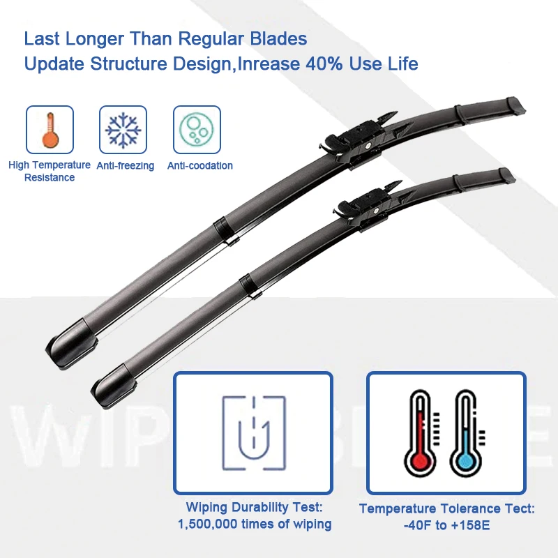 Front Wiper Blades Set For Mercedes Benz A Class W169 2004 - 2011 Windshield Rubber Windscreen Accessories A200 A180 A150 A160