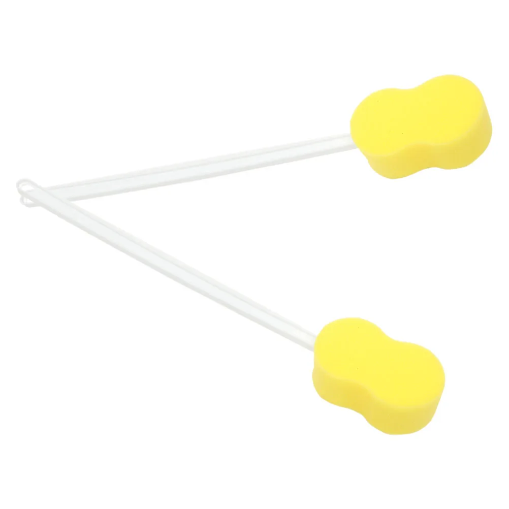 

2Pcs Long H Body Scrub Brush Sponge Stick 8 Shape 57x7x5cm Bath Shower Back Exfoliating Cleaner Sponge on a Stick