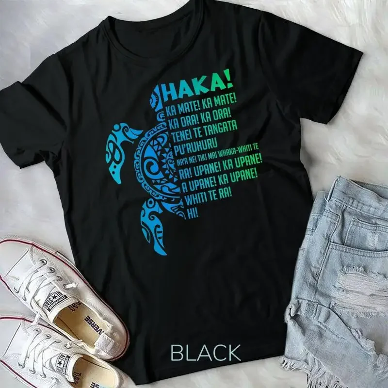 New Zealand Haka Ka Mate Song Turtle Rugby Maori Unisex T shirt
