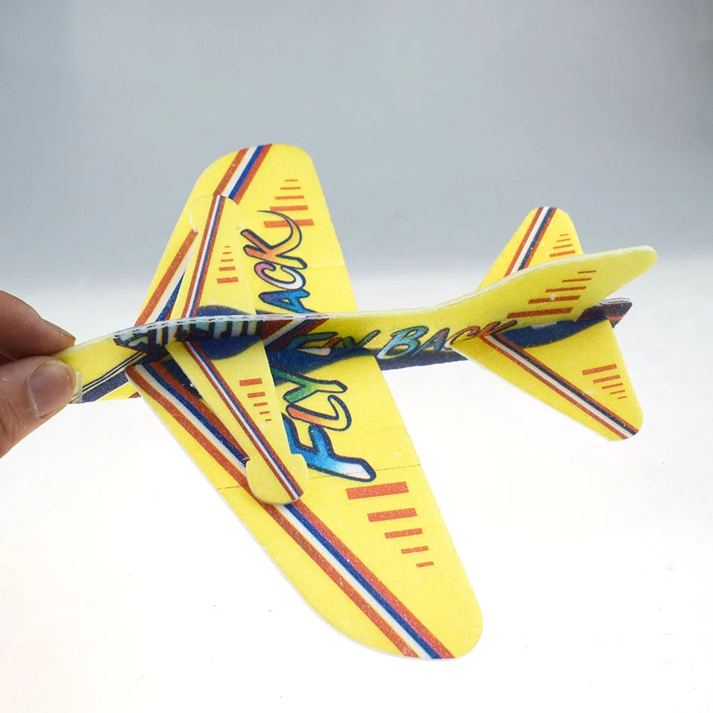 Novelty Funny Foam Pirouette Magic Plane Model DIY Assembled Double-decker Aircraft Toys Creative Simulation Aircraft Model Toys