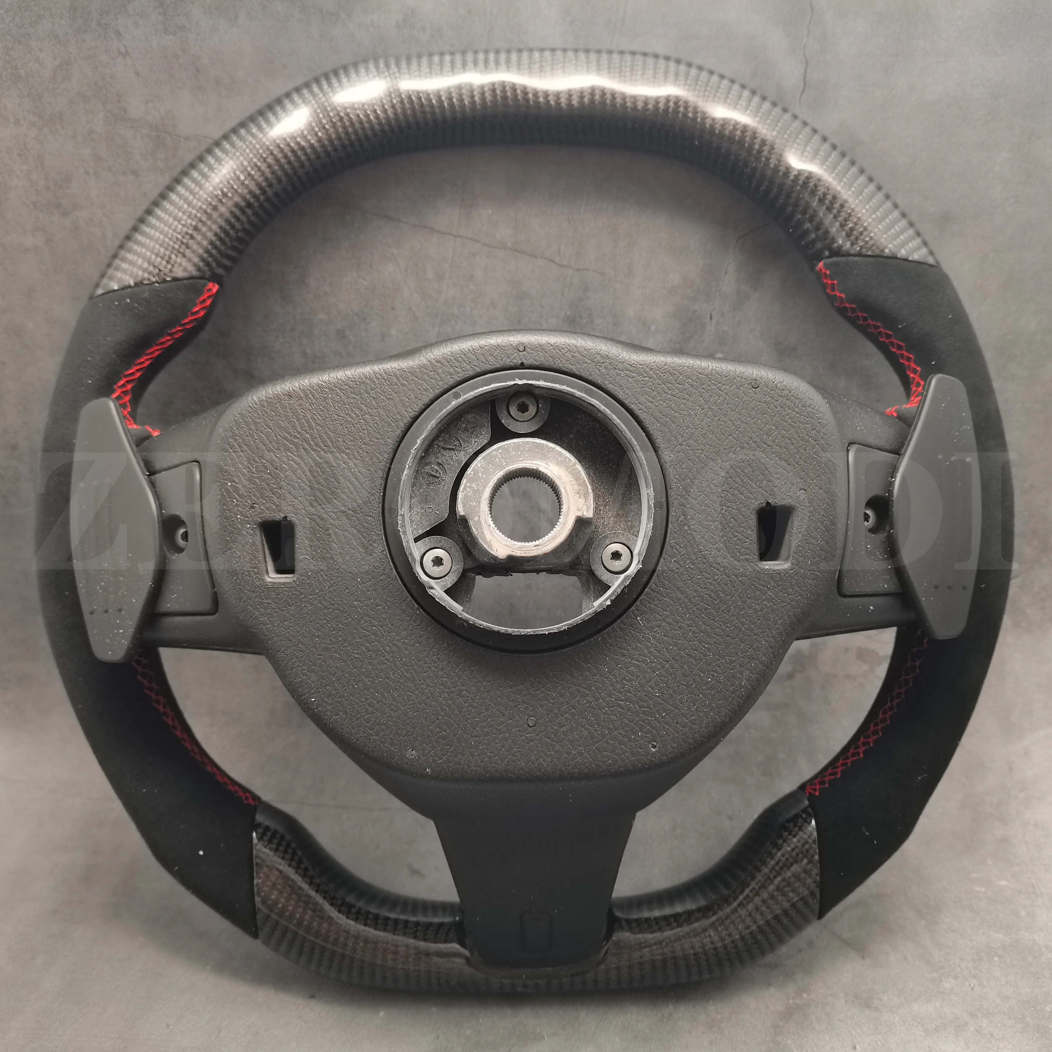 For Jaguar XF XK 2008 2009 2010 2011 2012 2013 2014 2015 Alcantara Customized Racing Carbon Fiber Steering Wheel