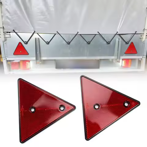 1PCS Red Rear Reflectors Triangle Reflective for Gate Posts Safety Reflectors Screw Fit For Trailer Motorcycle Caravan Dropship