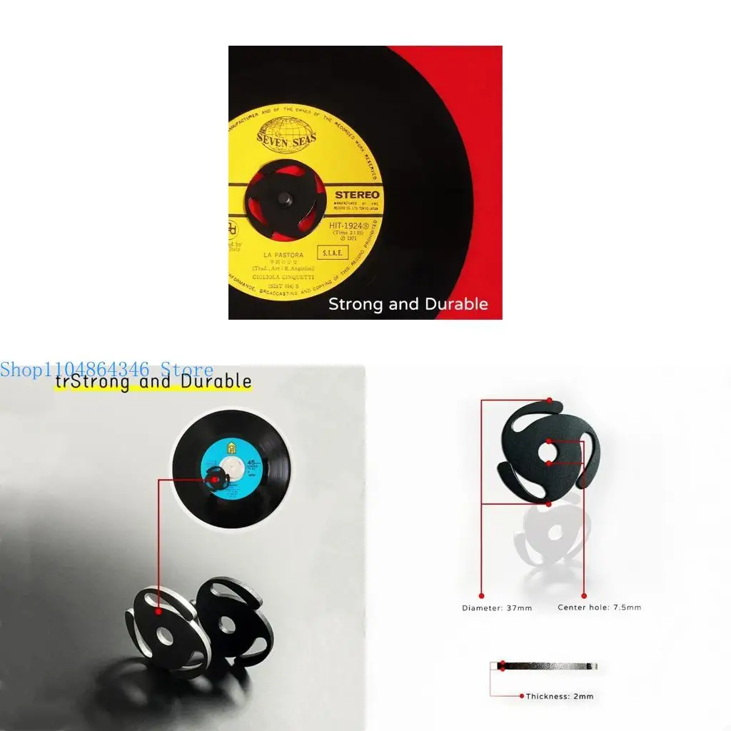 5ASD Compact для Vinyl Recordplayer Сбалансированный металлический диск 45 об / мин центральный адаптер 37 мм 5ASD Compact для Vinyl Recordplayer Сбалансированный металлический диск 45 об / мин центральный адаптер 37 мм
