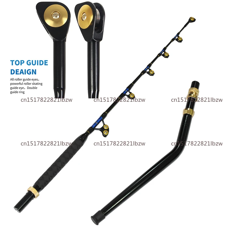 Cheap 80-130lb 6ft Fiber Glass Boat Deep Sea Trolling Fishing Rod Bent Butt Saltwater Tuna Fishing Big Game Rod