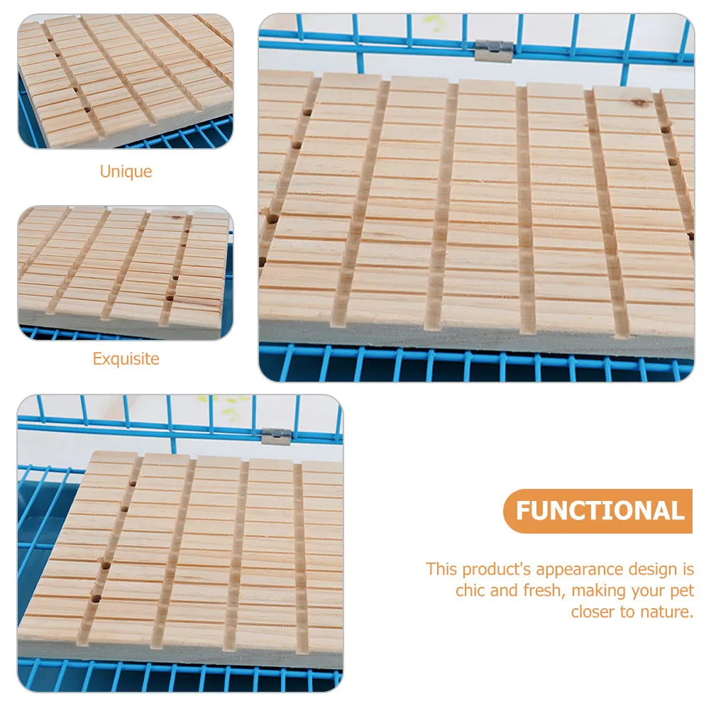 Premium Wooden Rabbit Scratching Board for Small Pets Grinding Claws Natural Wood Pet Foot Pad Small Animal Grinding Plate