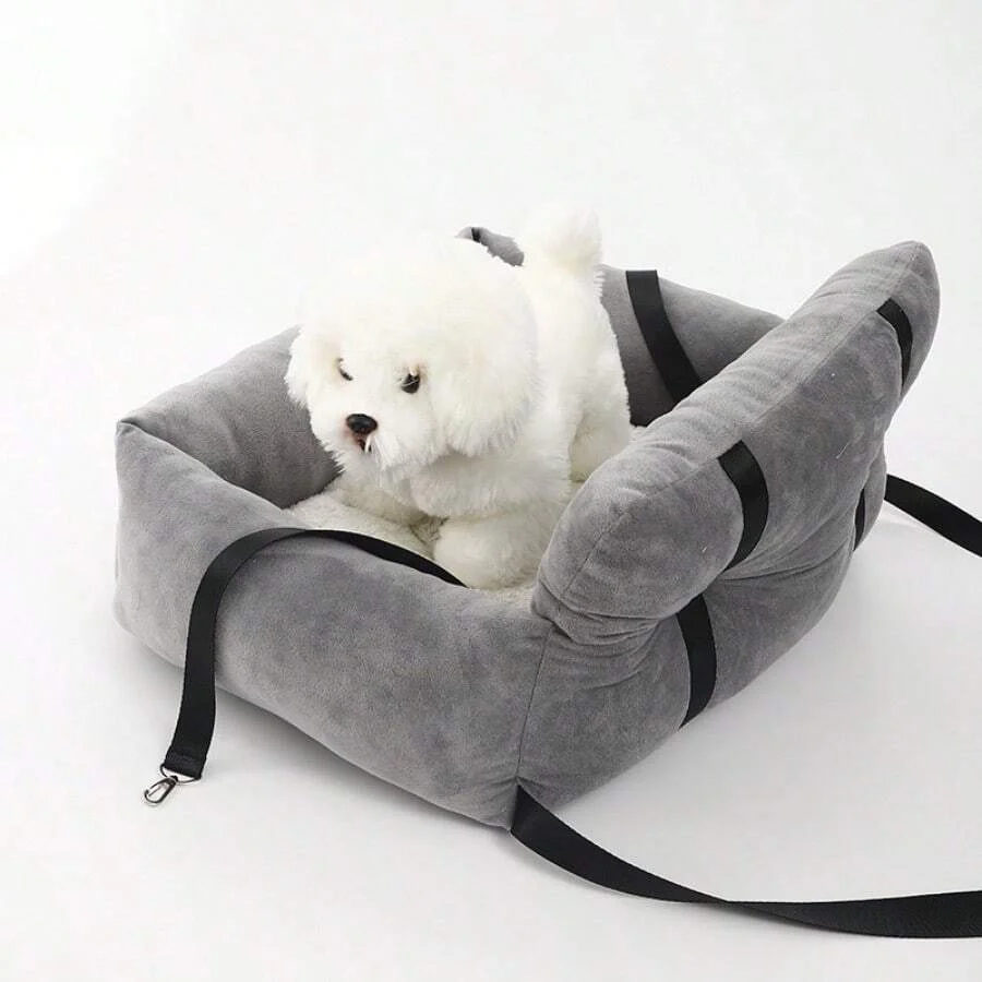 

Pet Booster Seat, Improved Comfortable Ultra-Soft Pet Seat with Handle, Dog Cat Car Seat, Dual Use for Car, Travel Bed for Dogs