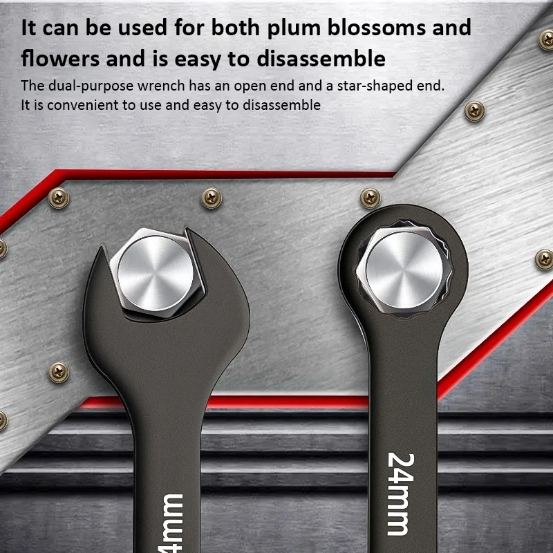 نهاية مفتوحة وجع مجموعة العالمي البرقوق الشدات المفكات ثنائي الغرض 6-15 قطعة مجموعة مفاتيح للدراجات النارية إصلاح السيارات أداة اليد #2