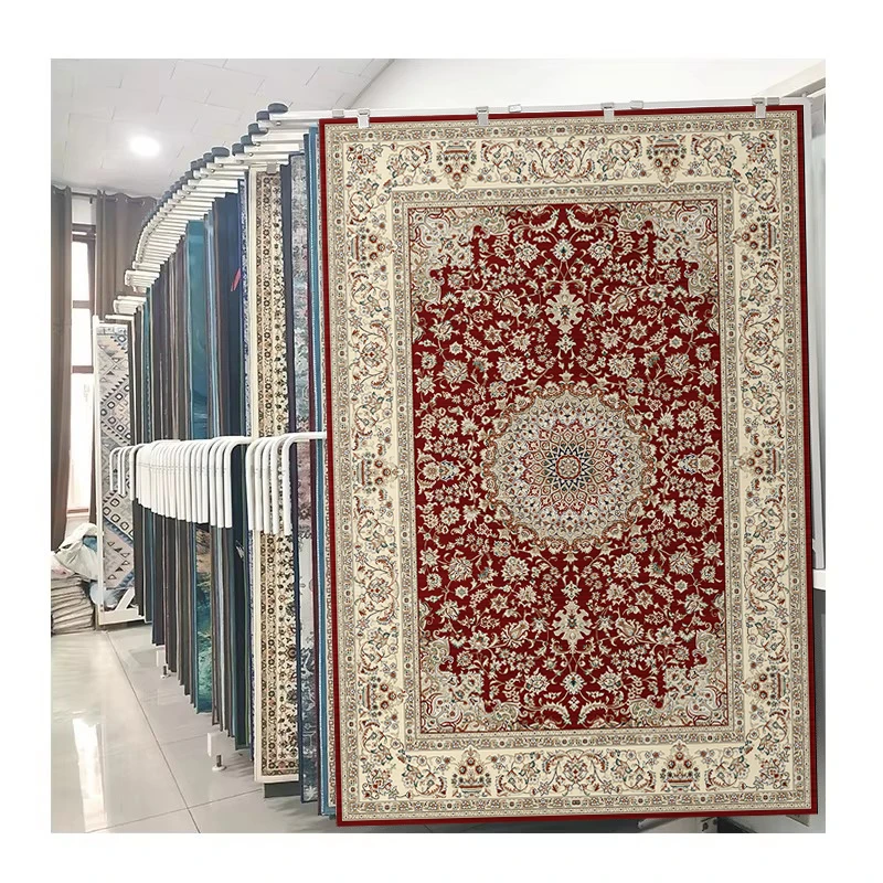 Large Living Room Rug Loop Pile Velvet Area Rug Low Pile Home Decoration Antique Fancy Printed Pattern Area Rug