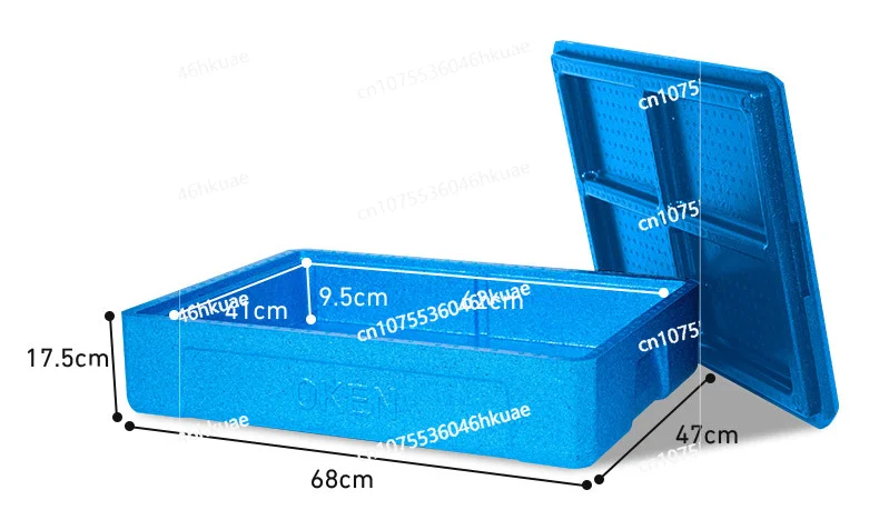 صندوق تبريد رغوي معزول محمول: تصميم غطاء شفاف، أيضًا لتخزين قوالب تيراميسو