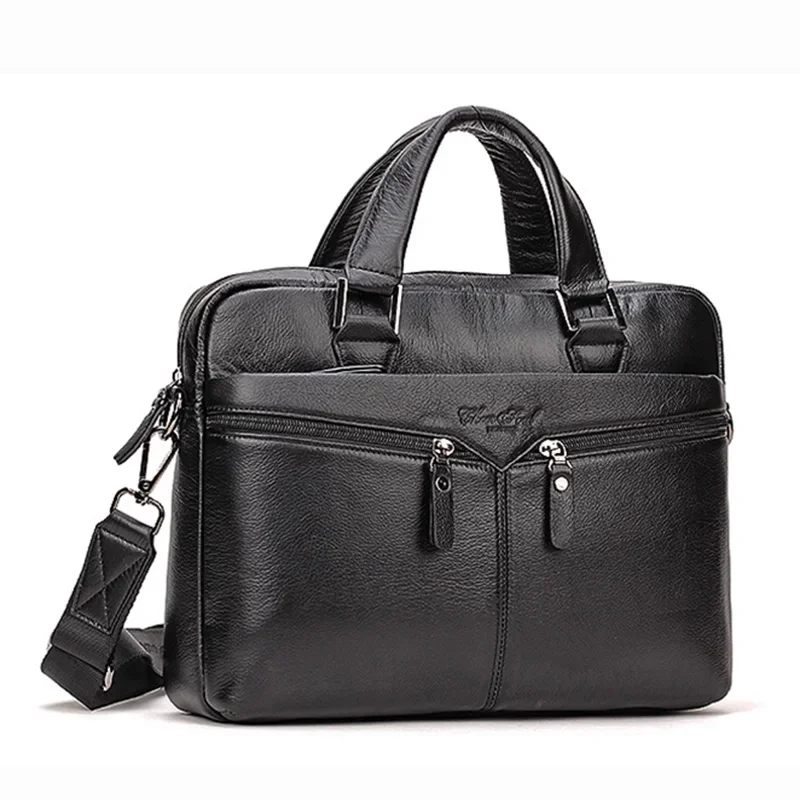 Genuine leather Men Shoulder Messenger Top Handle Bag Business Briefcase Natural Skin Male Cross Body Tote Handbag Bag