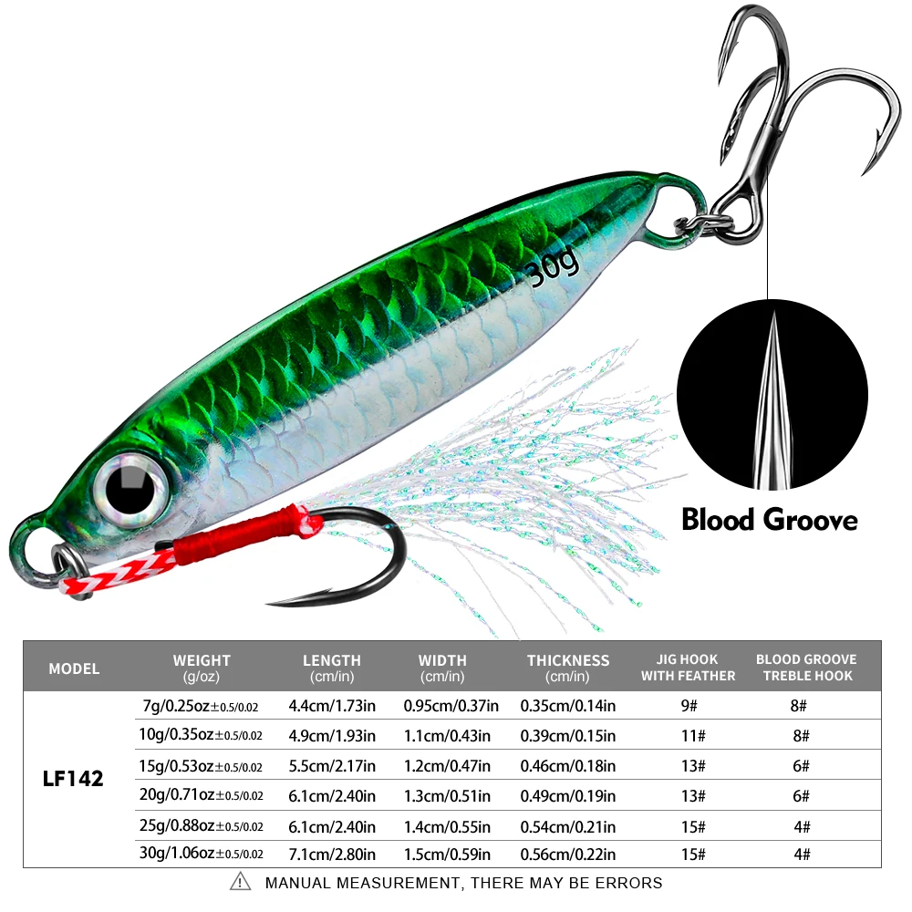 Jigging Lures Off Shore Fishing Lure 7G 10G 15G 20G 25G 30G Slow Metal Jig Artificial Bait Casting Jigging Spoon Fishing Tackle