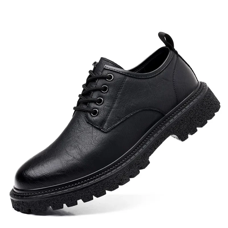 

High Quality Retro Designer Shoes Men Business Casual Men Leather Shoes Cowhide Platform Shoes for Men British Style Work Shoe