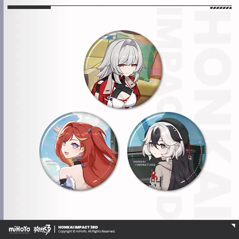 

[Genuine]Game Honkai Impact 3 Senadina Series Tinplate badge Anime Brooch Cosplay Pendant Couple Badge Birthday Present in stock