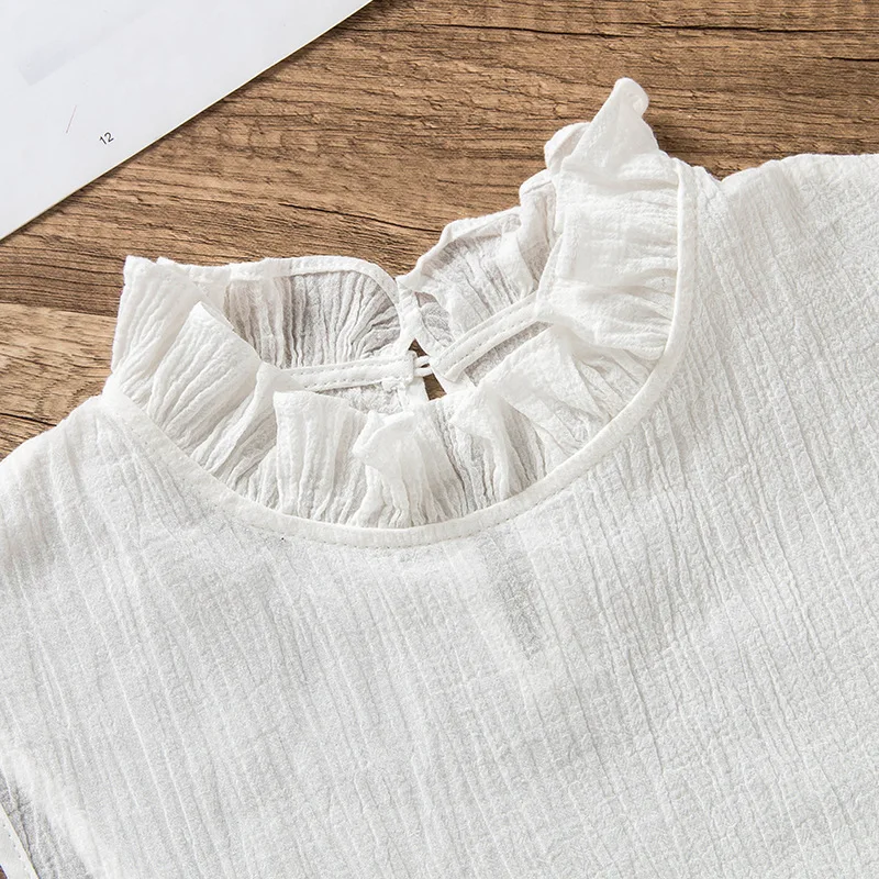 الوقوف وهمية طوق بلوزة القطن انفصال قميص طوق كاذبة طوق امرأة التلبيب بلوزة أعلى التعادل للنساء ديكور