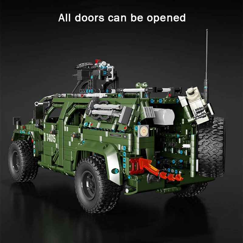 IN STOCK T4015 3175pcs Military Off-road Vehicle Building Blocks MOC Technical Remote Control Truck Bricks Toys for Boys Gift