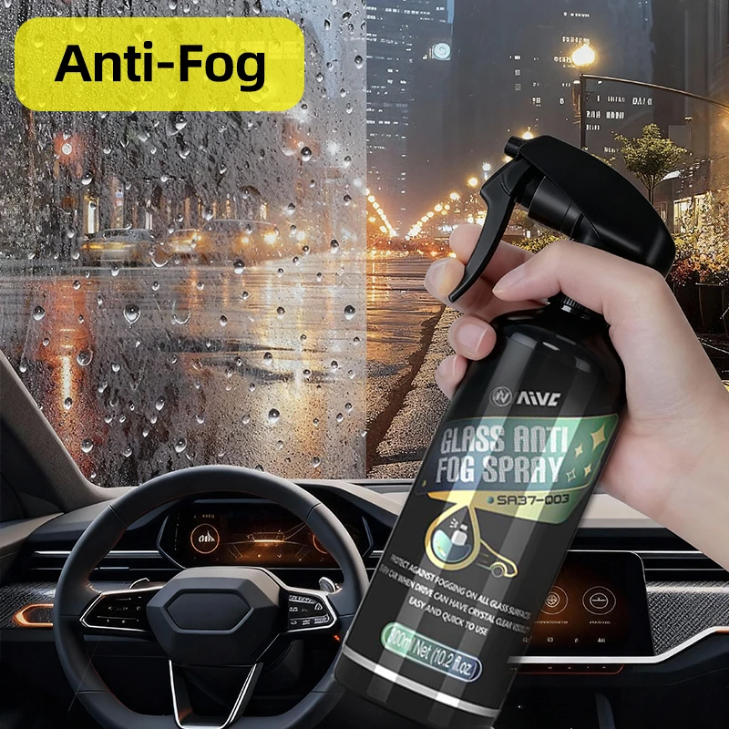 Car Windshield Rain Repellent Spray - Auto Glass Water Repellent Coating, Anti-Fog Rainproof Cleaner, Waterproof Windshield Wash