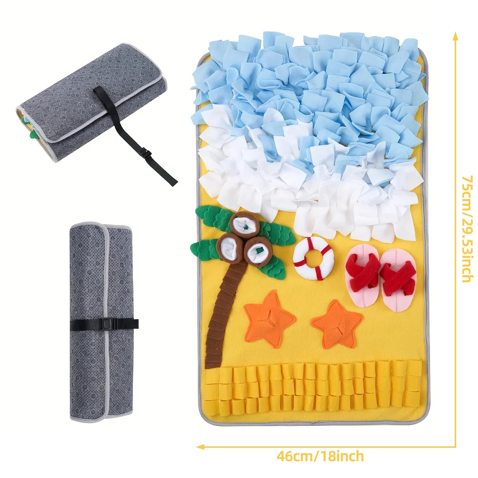 Pet Sniffing Mat Ocean Beach Pet Toy Cat Sniffing Mat Interactive Pet Toys Dog Accessories Dog Toys For Small Dogs Dog Stuff