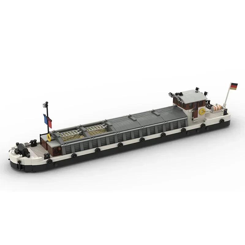 Moc tijolos de construção modelo militar navio de carga modelo porto barca tecnologia blocos modulares presentes brinquedos para crianças montagem diy