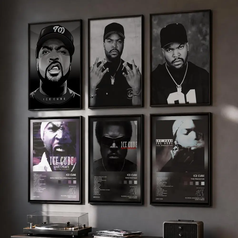 Rapper Singer I-Ice Cube Poster HD Home Wall Stickers House Hallway Living Room Bedroom Bar Office Decor Art Prints