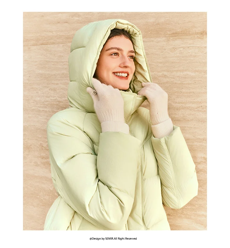 Semir Down Jacket Women Winter 90% Down Loose Raglan Sleeve 2026 New Women's Clothing Coats for Woman