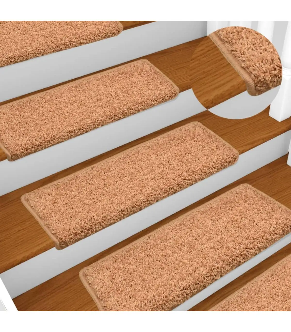 Step mats ladder mats 10 PCs Brown 65x25 cm