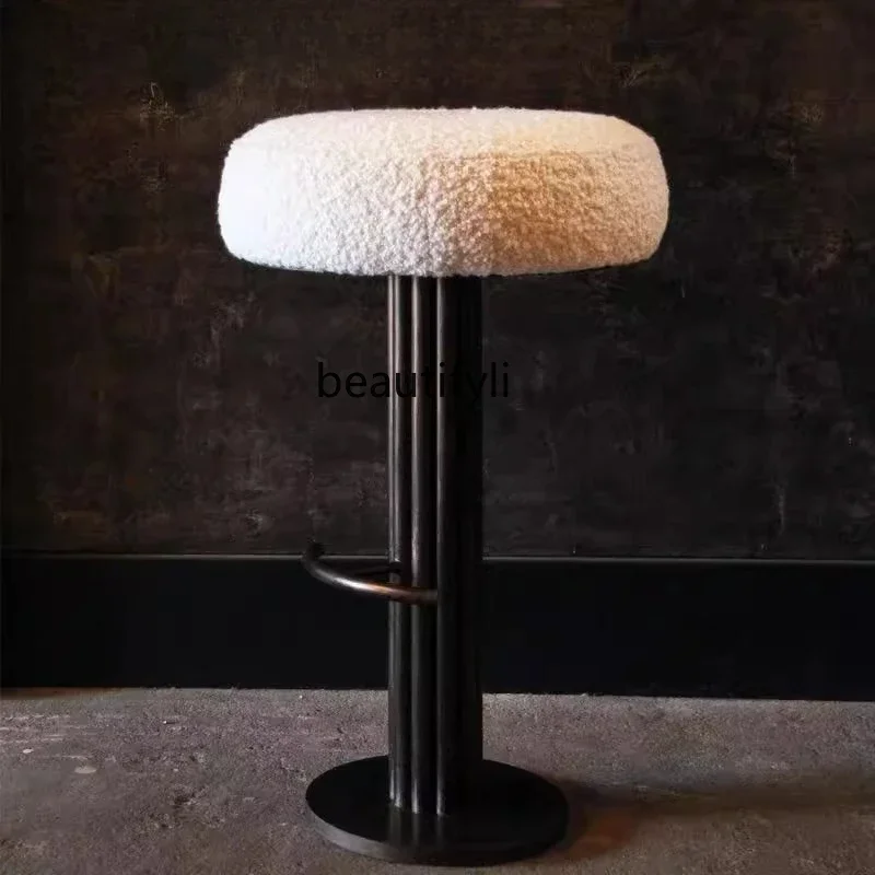 

ss25 Nordic Light, роскошный минималистичный барный стул, бытовой металлический барный стул, дизайнерский стульчик для ресторана и бара