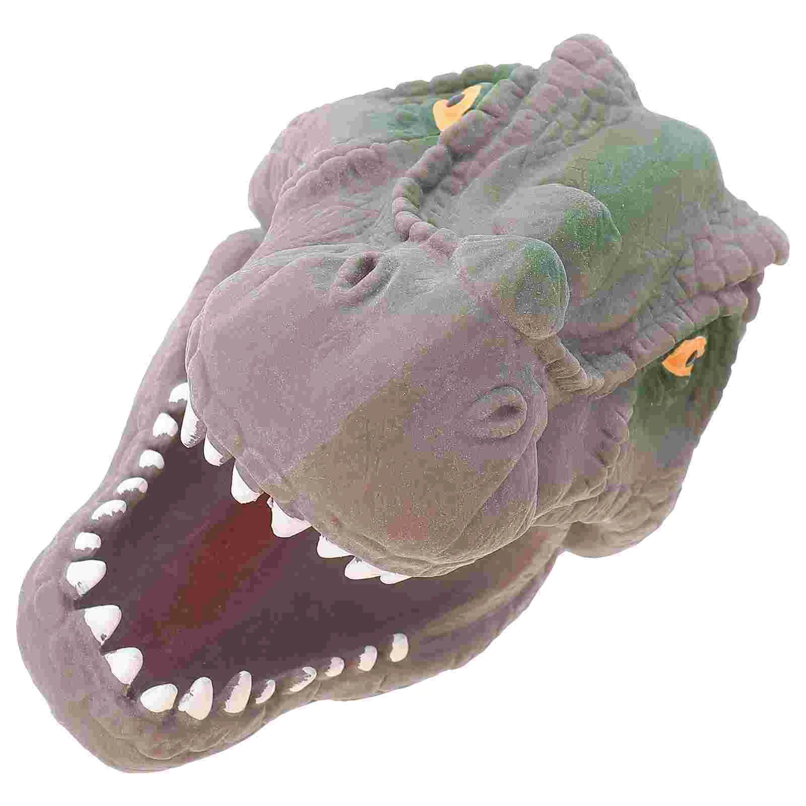 Toy Dinosaur Hand Puppet Lovely Finger Puppets Puzzle Animals Dolls Brown Kids Child