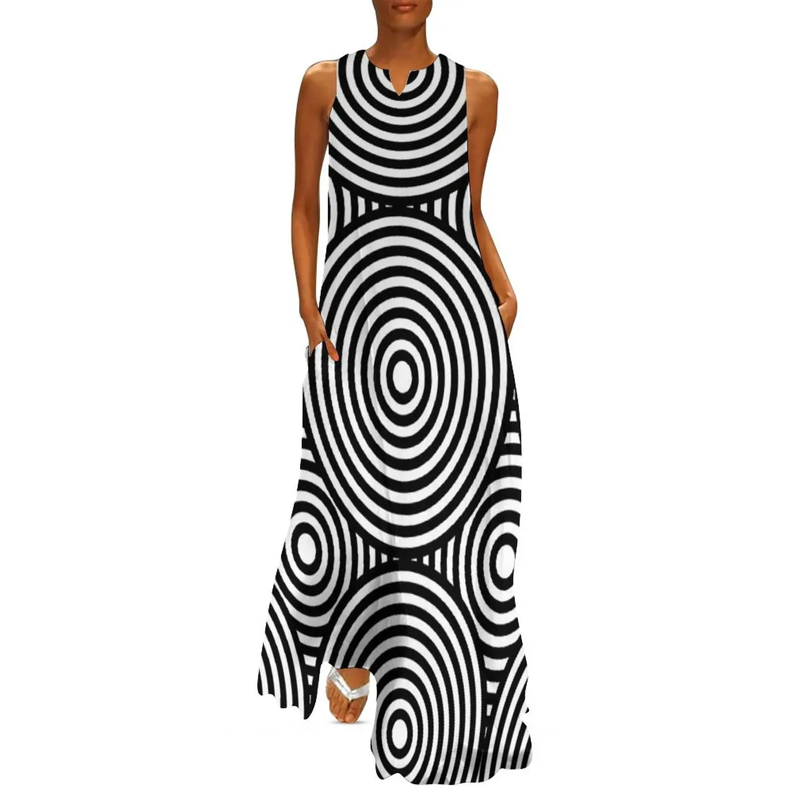 

Mod Circles Long Dress summer clothes for women womens clothing dress for women 2024 women"s fashion dresses