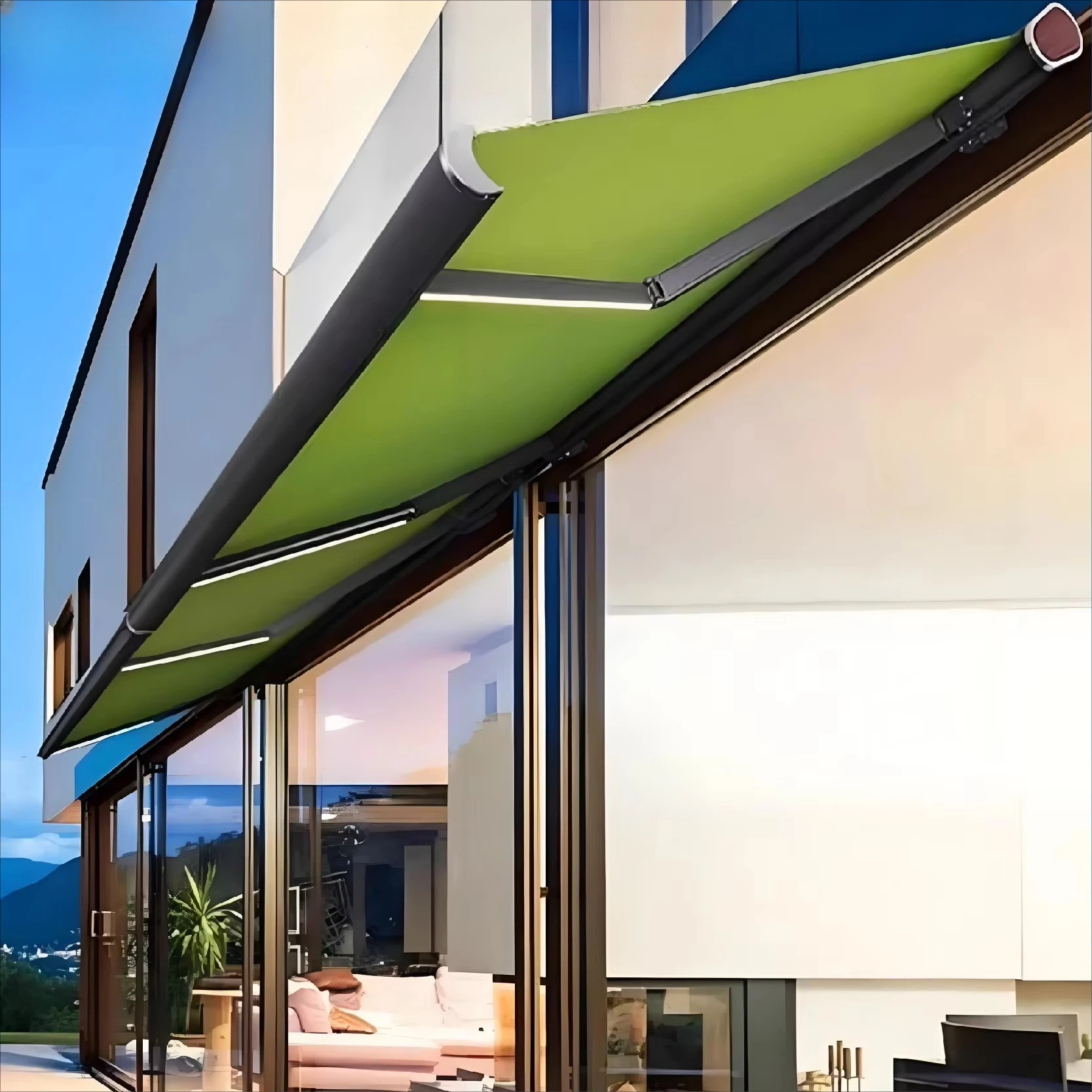 

China Factory Retractable Electric RV Awning Fabrics Outdoors Motorized Machine