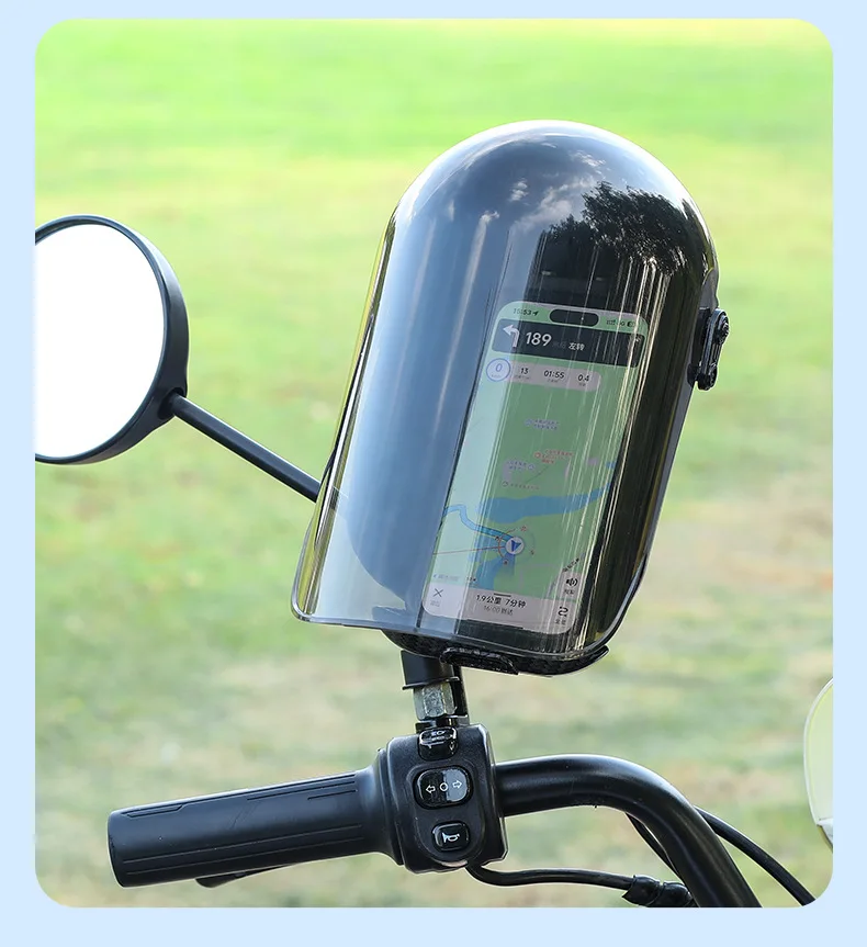 Waterproof Motorcycle Phone Holder with Sun Visor, Anti-Glare Bike Phone Mount for Motorcycle - view 6