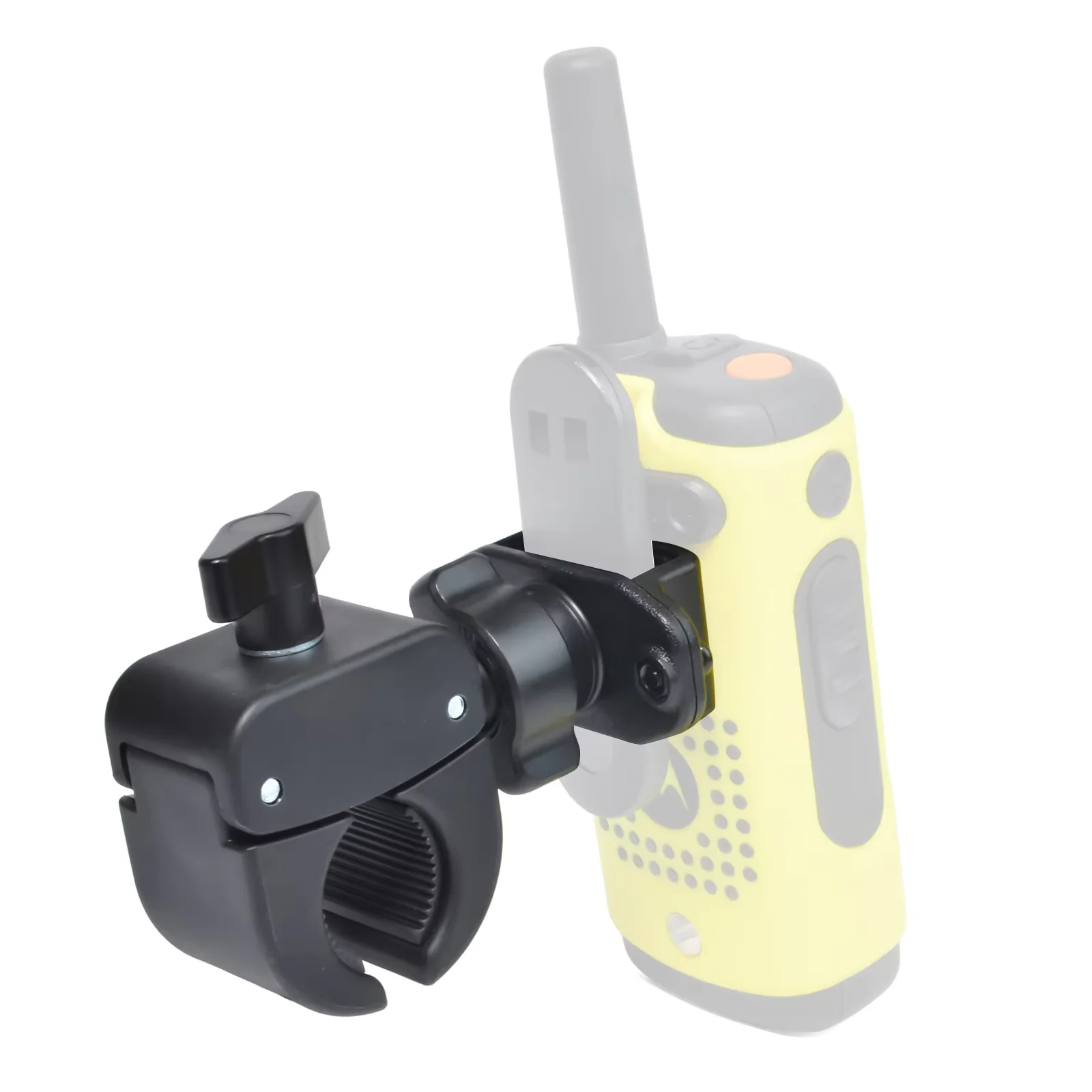 Motorcycle 2-Way Radio with Clip Mount, Bike Walkie Talkie Holder for Bicycle, Quick Install Handlebar Portable CB Radio