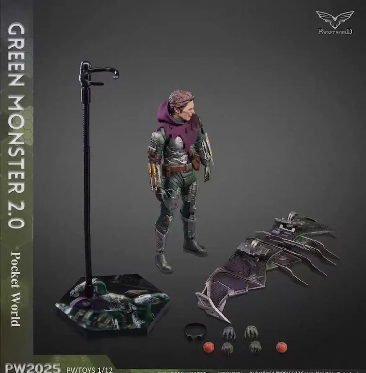 PWTOYS 오리지널 1/12 모바일 인형 군인 휴대용 모델 시리즈 그린 고블린 애니메이션 액션 피규어 모델 장난감 소년을위한 모델 선물