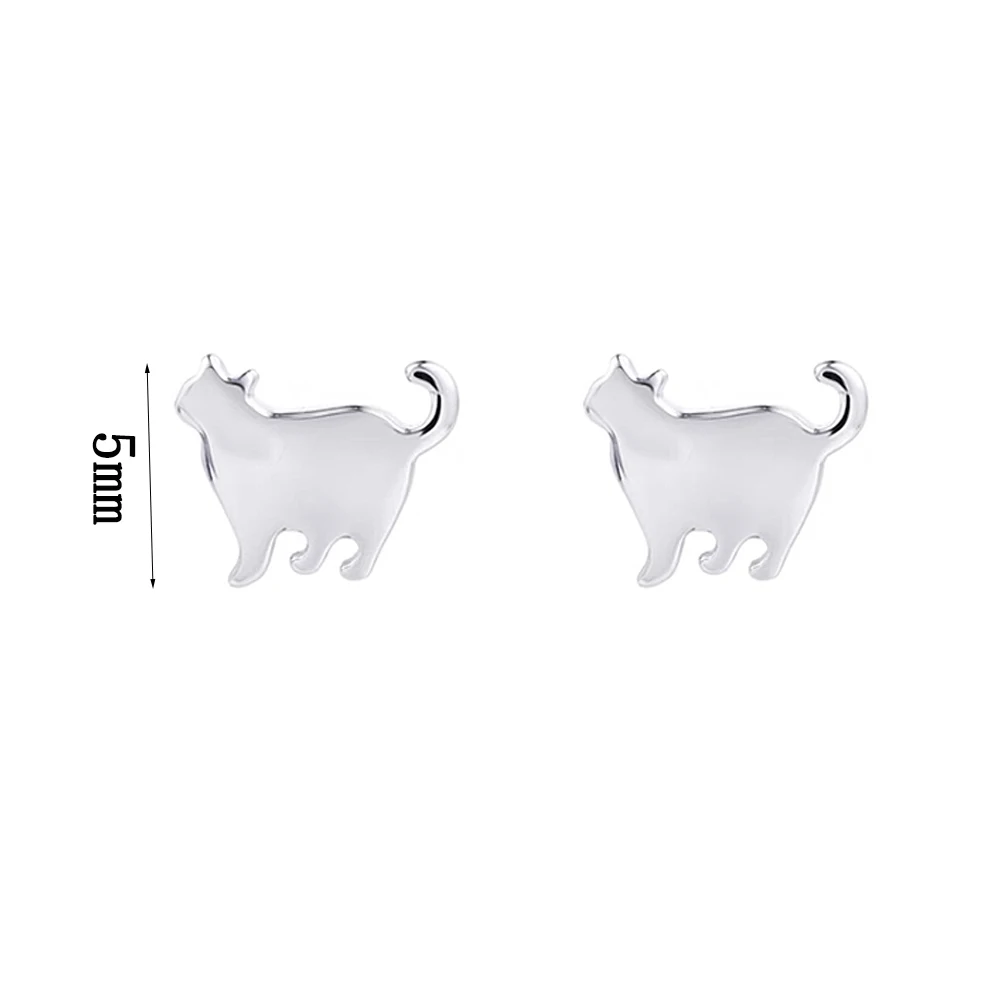 1 Pcs F136 Titanium Stud Earrings Fat Cat Animal Inner Thread Cute Cat Lip Stud Implantable Grade Body Piercing Jewelry