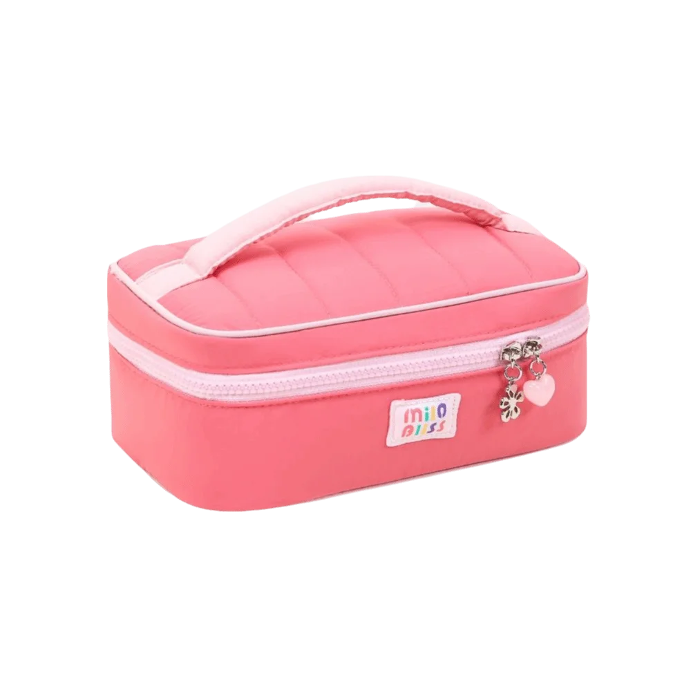 Dopamine Contrast Makeup Bag Large Capacity Handheld Toiletry Storage Bag Handbag Zipper Portable Cosmetic Organizer Student