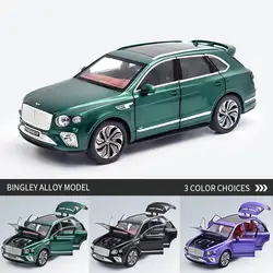 1:24 Alloy Car Model Compatible For Bentley Bentayga Simulation Pull Back Car Ornaments For Boys Gifts