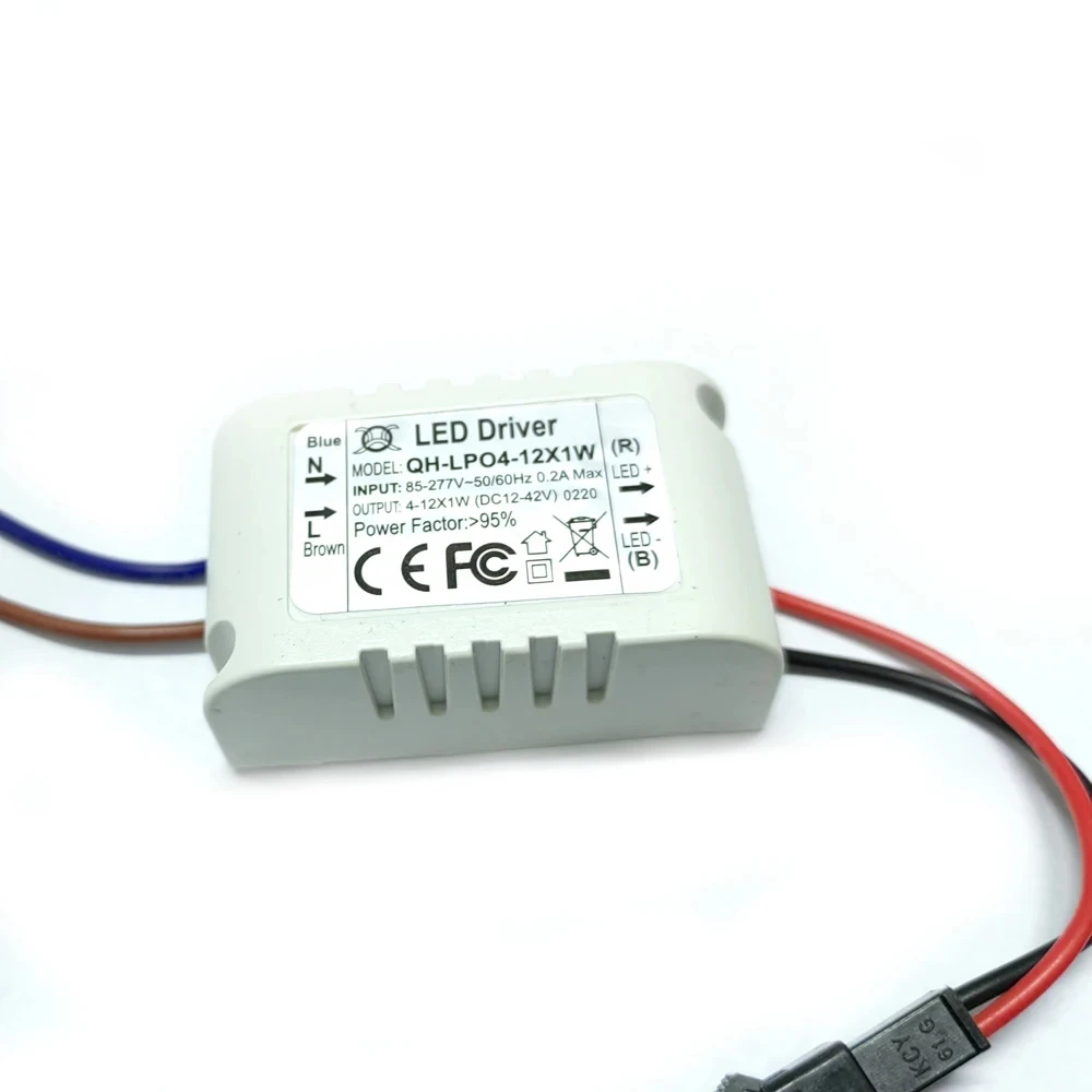 AC85-277V LED Driver 4-36x1W 350mA DC12-120V LED Power Supply Constant Current LED Bulb Lamp