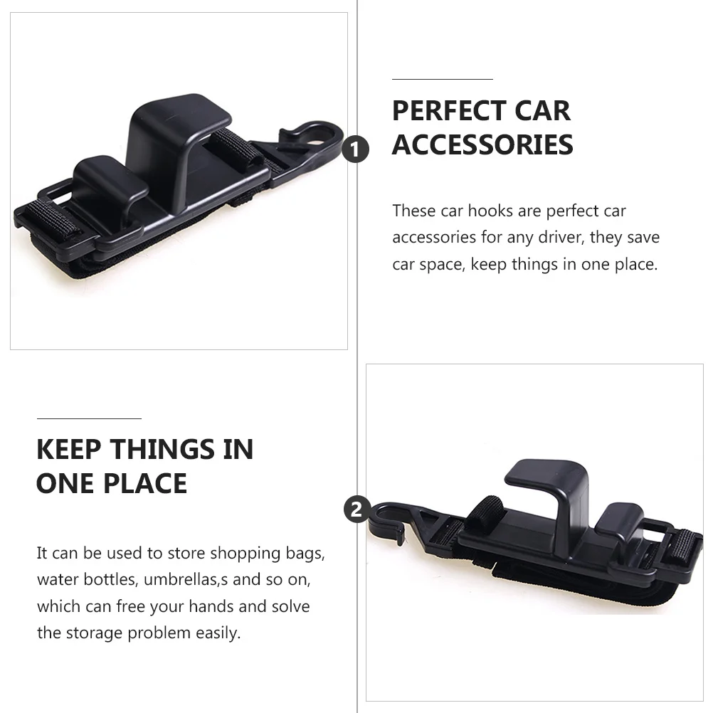 

4Pcs Car Hooks Back Seat Headrest Organizer Hanging Storage Holder Vehicle Auto Holder Multi-Purpose Car Seat Headrest Hooks