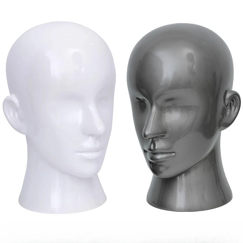 Male Mannequin Head Display Props for Wig Hat VR Glasses Accessories Model Fake Head