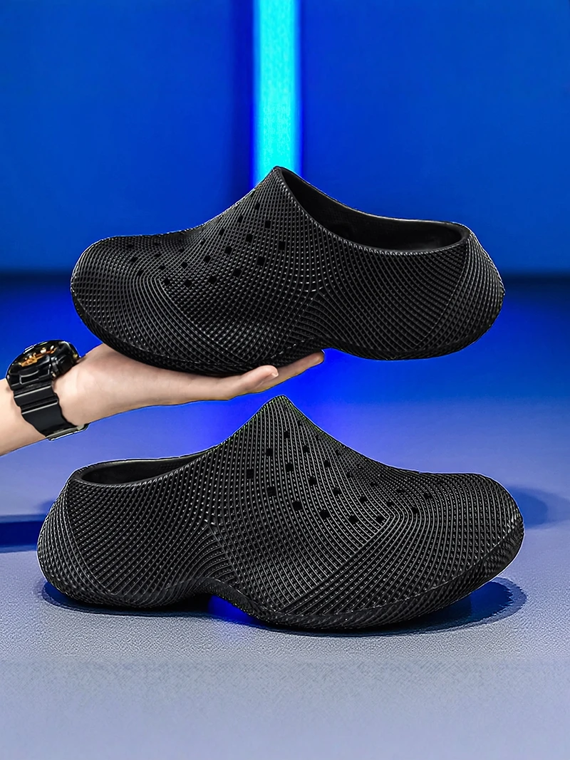 

Men's Summer Casual Sandals Thick Bottom Heightening Slip-On Breathable EVA Beach Slippers Anti-Slip Comfortable Walking Shoes