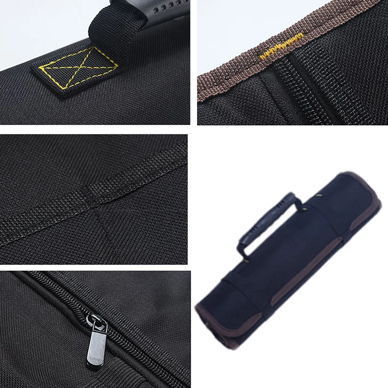 Oxford Canvas Folding Wrench Bag with Handle Tool Roll Storage Pocket Tools Portable Waterproof Storage Hand Roller Tool Bags